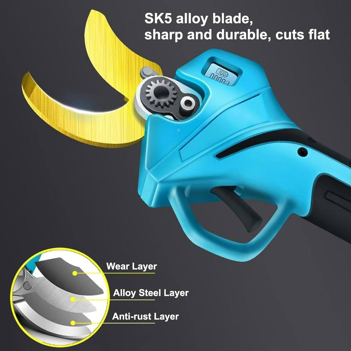 4-IN-1Cordless Pole Saw 8 Inch& Electric Pruning Shears,Brushless Mini Chainsaw with 125-220 cm Extension Pole, with 2Pcs 13000mAh Battery, Multi-Angle for Tree Branches Trimming
