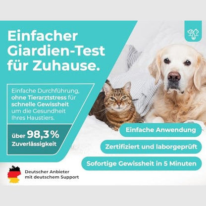 The Home Pet Lab - 2 x Giardia Rapid Test for Dogs & Cats - Fast, Reliable Results