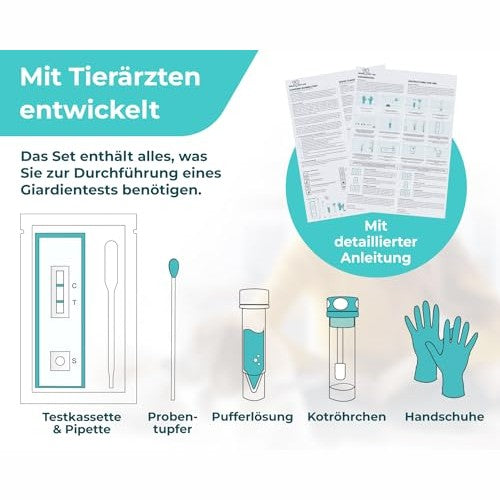The Home Pet Lab - 2 x Giardia Rapid Test for Dogs & Cats - Fast, Reliable Results