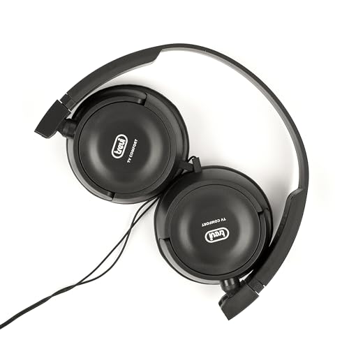 Trevi - Comfortable Stereo TV Headphones with In-Built Volume Control, 32 Ohm Impedance, High Acoustic Quality