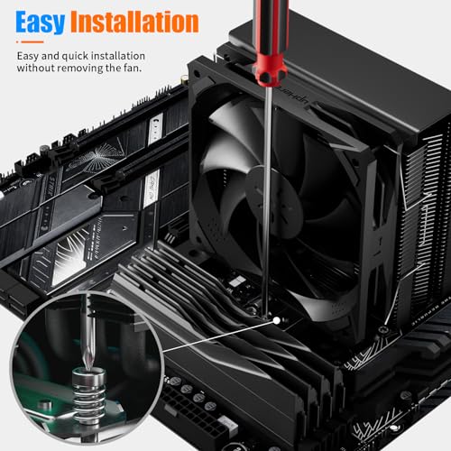 UpHere - P4K CPU Air Cooler with 6mm x 4 Copper Heat Pipes & 120mm PWM Fan