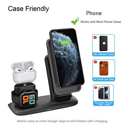 Upwade - 4 in 1 Wireless Charging Station for iPhone, Apple Watch & AirPods