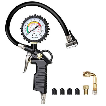 Uraqt Tire Pressure Gauge with Inflator - 220 PSI Tool