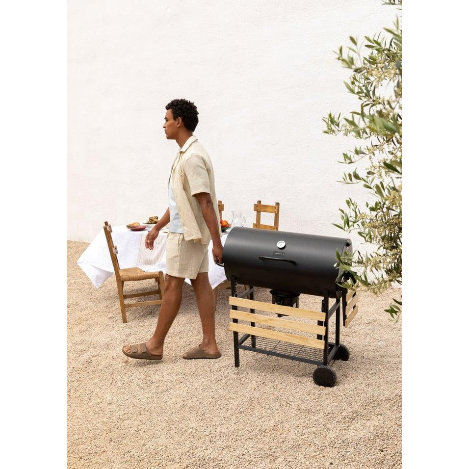 Create - BBQ Smoker Charcoal Grill With Wheels