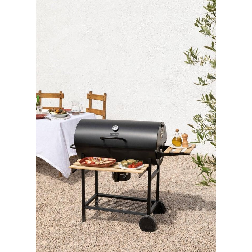 Create - BBQ Smoker Charcoal Grill With Wheels