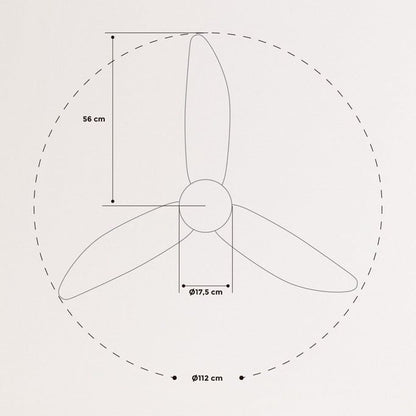 Create - Windhelix Ceiling Fan / Quiet /Diameter 112 Cm / 6 Speeds Summer Winter Operation