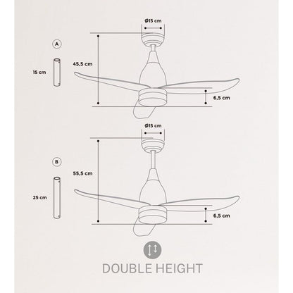 Create - Windhelix Ceiling Fan / Quiet /Diameter 112 Cm / 6 Speeds Summer Winter Operation