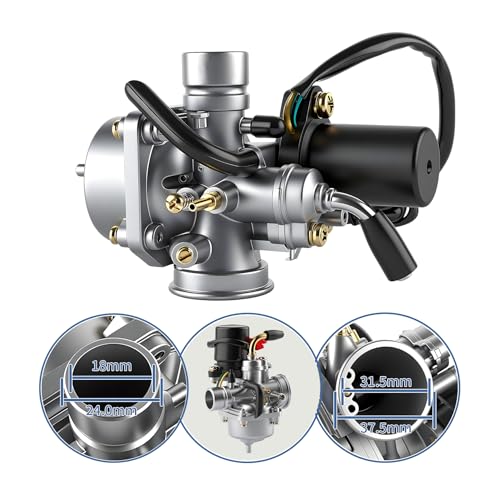 Wilktop - 18 mm E-Choke Carburetor for CPI, 2-Stroke Engines, Compatible with Hussar & Minarelli