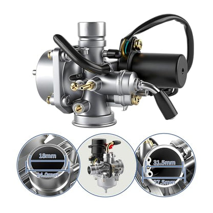 Wilktop - 18 mm E-Choke Carburetor for CPI, 2-Stroke Engines, Compatible with Hussar & Minarelli