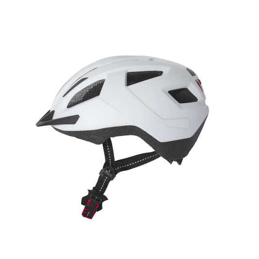 CRIVIT® - Bicycle Helmet with Rear Light – S/M – Matt White