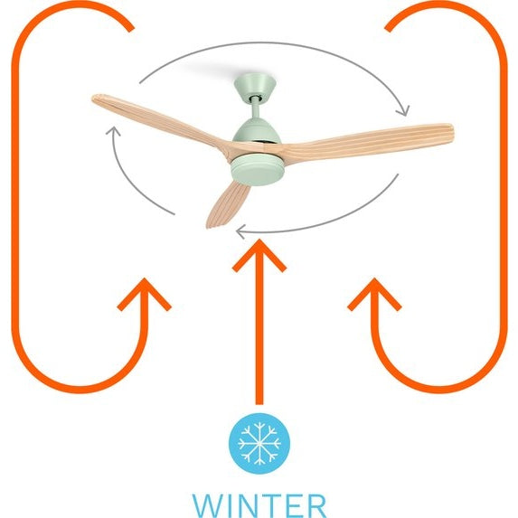 Create - WindCup Ultra Quiet 40W DC Ceiling Fan With Remote Control (Green)