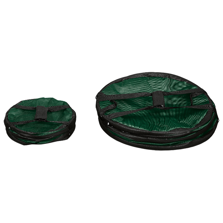 PARKSIDE Collapsible Garden Waste Bags in green color, featuring two sizes and handles