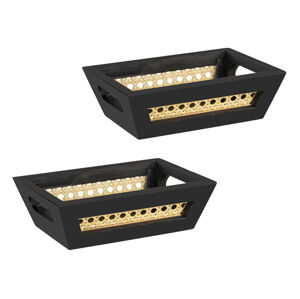 WENKO - Storage Basket Set (S, Black, 2 Pieces)