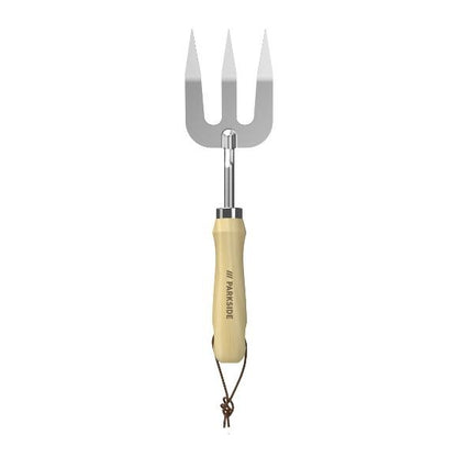 PARKSIDE® garden fork with sturdy tines and a comfortable beech wood handle for easy gardening tasks