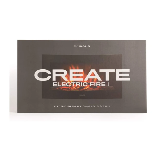 CREATE - IKOHS Electric Wall Fireplace with Remote Control – 2000W