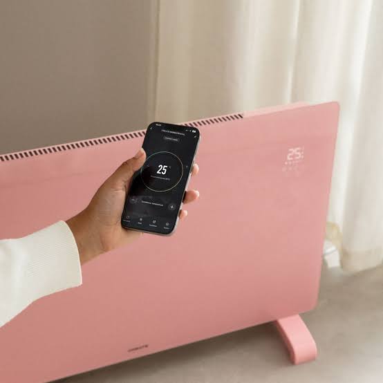 Create - WARM CRYSTAL 2000W –pink Electric Glass Convector with WiFi, LED Touch Screen, and 2 Power Levels (Copy)