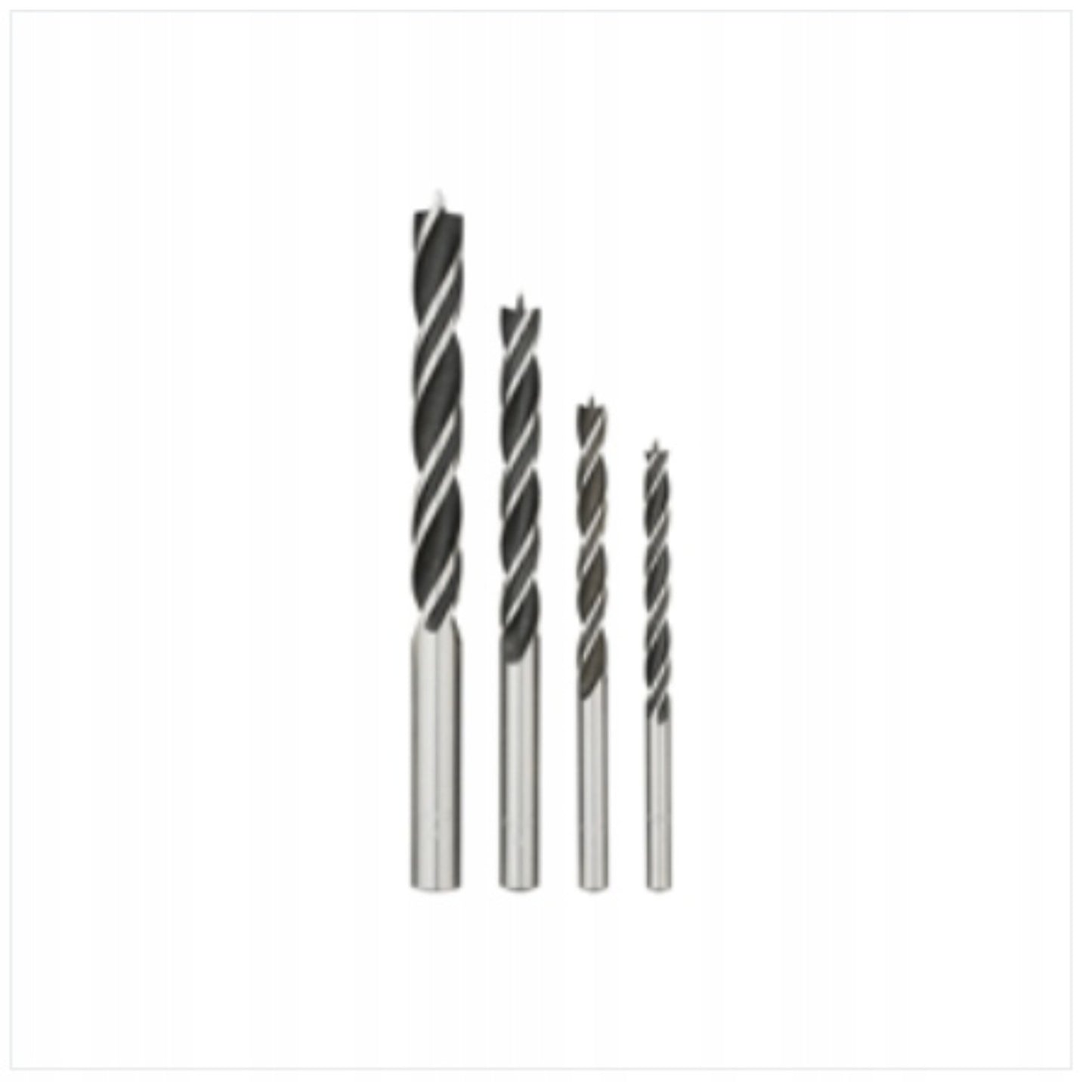 Set of 4 steel drill bits from Parkside, suitable for woodworking, sizes 5mm, 6mm, 8mm, 10mm