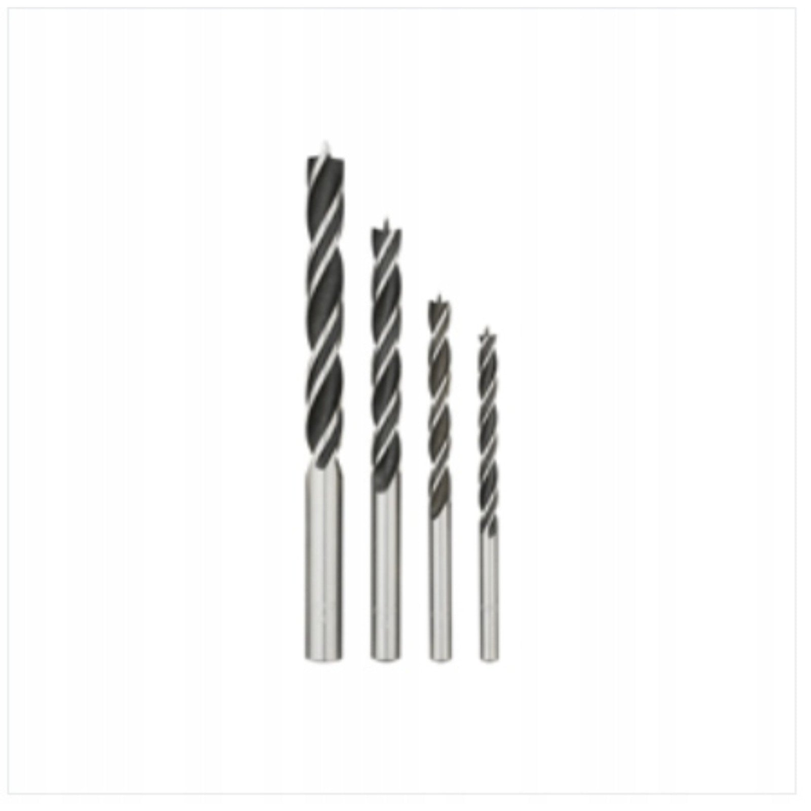 Set of 4 steel drill bits from Parkside, suitable for woodworking, sizes 5mm, 6mm, 8mm, 10mm