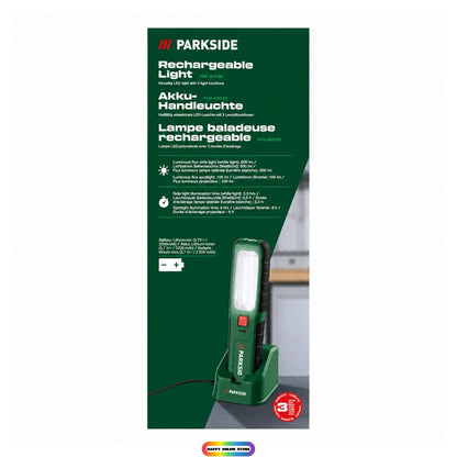PARKSIDE® rechargeable LED work light with magnetic base and UV light