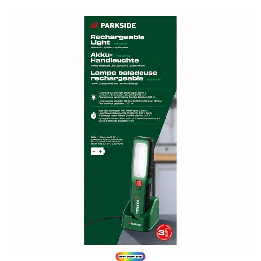 PARKSIDE® rechargeable LED work light with magnetic base and UV light