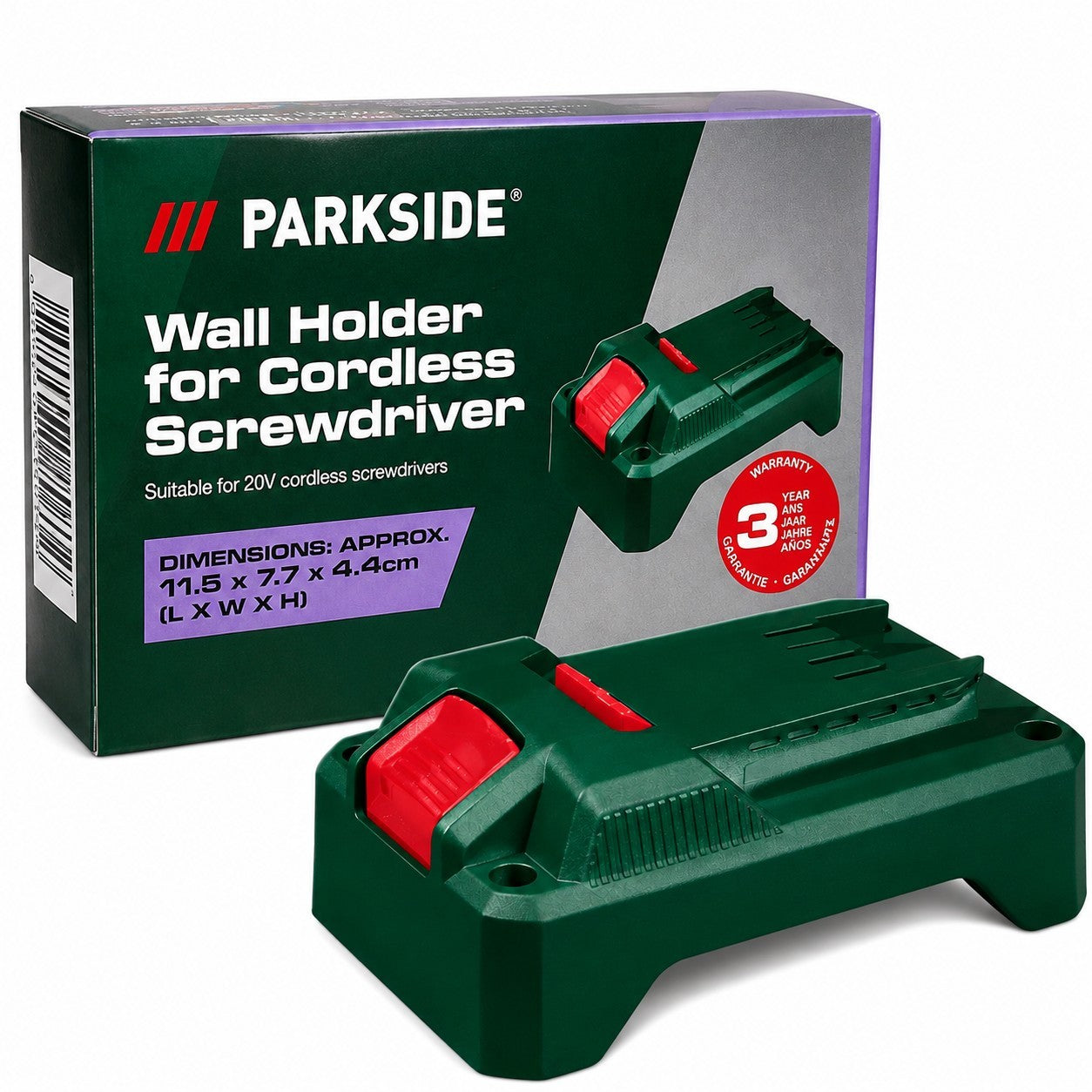 Parkside Wall Mount Holder Bracket for 20V Cordless Screwdriver