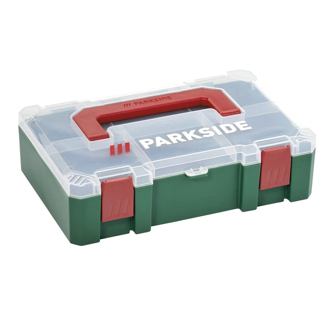 PARKSIDE Storage Box with a handle and translucent lid, stackable for easy organization